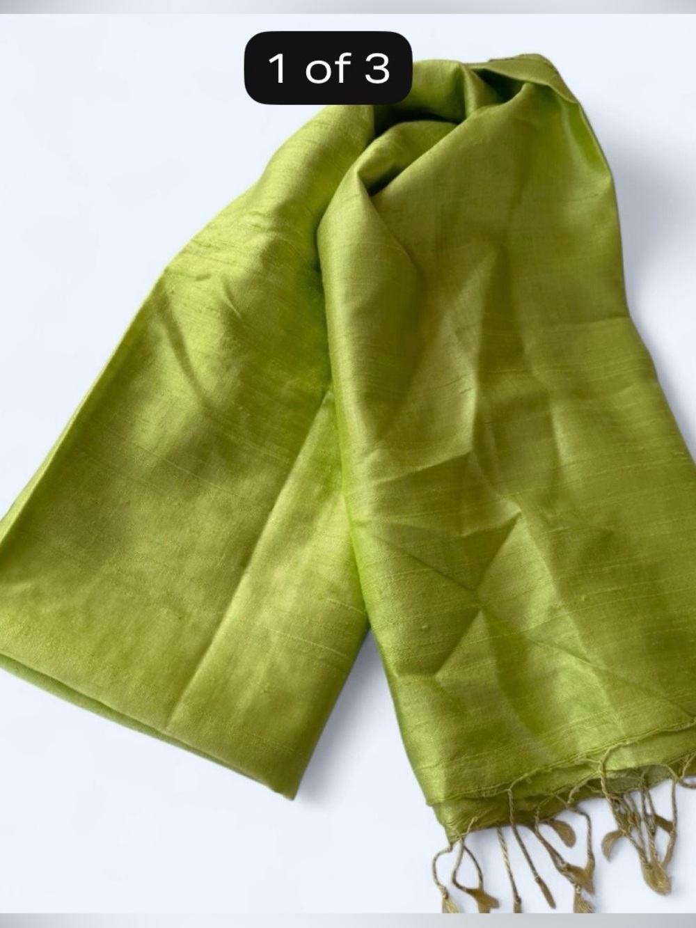 NEW Silk Blend Green Scarf - Lightweight Women’s Accessory